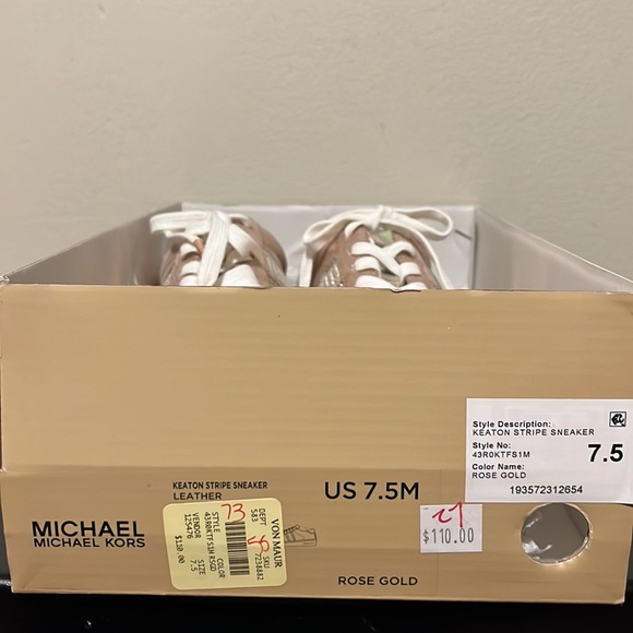 MICHAEL KORS Keaton Stripe Sneaker Rose Gold - Picture 5 of 5